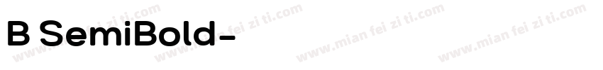 B SemiBold字体转换